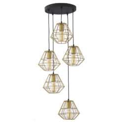 DIAMOND MM ZŁOTY PROSZEK  LAMPA WISZĄCA 5 KOŁO DIAMOND MM ZŁOTY PROSZEK  LAMPA WISZĄCA 5 KOŁO