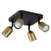 TOP BLACK/GOLD LAMPA SUFITOWA 3 PŁ